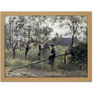 Artery8 Jozef Israels Country Boy On Pole Barrier Painting Artwork Framed Wall Art Print 18X24 Inch Artery8 Jozef Israels Country Boy On Pole Barrier Painting Artwork Framed Wall Art Print 18X24 Inch