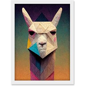 Doppelganger33 LTD Geometric Angry Llama Fun Pastel Boho Artwork Framed A3 Wall Art Print Doppelganger33 LTD Geometric Angry Llama Fun Pastel Boho Artwork Framed A3 Wall Art Print