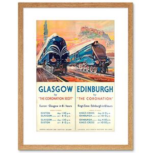 Wee Blue Coo Travel Rail Train Glasgow Edinburgh Scotland Castle Framed Wall Art Print Wee Blue Coo Travel Rail Train Glasgow Edinburgh Scotland Castle Framed Wall Art Print