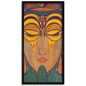 Fine Art Prints Lebeau Fresco Face Amsterdam Bobo Eyes Design Long Framed Art Print Wall Poster 25x12 inch Fine Art Prints Lebeau Fresco Face Amsterdam Bobo Eyes Design Long Framed Art Print Wall Poster 25x12 inch
