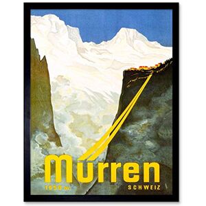 Wee Blue Coo Travel Murren Switzerland Snow Mountain Alpine Resort Ski Art Print Framed Poster Wall Decor 12X16 Inch Wee Blue Coo Travel Murren Switzerland Snow Mountain Alpine Resort Ski Art Print Framed Poster Wall Decor 12X16 Inch