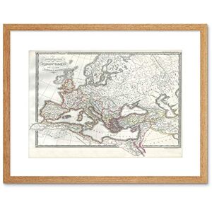 Wee Blue Coo 1850 Map Roman Empire Divided East West Ancient Rome Art Framed Art Print Picture & Mount F12X007 Wee Blue Coo 1850 Map Roman Empire Divided East West Ancient Rome Art Framed Art Print Picture & Mount F12X007