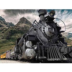 Wee Blue Coo Old Steam Train Engine Mountains Art Print Poster Wall Decor 12X16 Inch Wee Blue Coo Old Steam Train Engine Mountains Art Print Poster Wall Decor 12X16 Inch