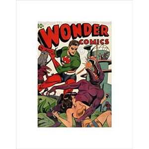Wee Blue Coo STANDARD RETRO COMIC BOOK COVER WONDER ALIEN FIGHT FRAMED ART PRINT B12X4902 Wee Blue Coo STANDARD RETRO COMIC BOOK COVER WONDER ALIEN FIGHT FRAMED ART PRINT B12X4902