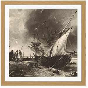 Artery8 David Lucas View On The Orwell Near Ipswich 1838 Painting Square Wooden Framed Wall Art Print Picture 16X16 Inch Artery8 David Lucas View On The Orwell Near Ipswich 1838 Painting Square Wooden Framed Wall Art Print Picture 16X16 Inch