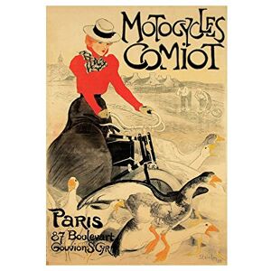 Wee Blue Coo Transport Ad Motocycle Comiot Goose Geese Paris Wall Art Print Wee Blue Coo Transport Ad Motocycle Comiot Goose Geese Paris Wall Art Print