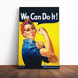 Big Box Art Canvas Print Wall Art Rosie The Riveter We Can Do It War Poster Mounted & Stretched Box Frame Picture Home Decor for Kitchen, Living Room, Bedroom, Hallway, Multi-Colour, 24x16 Inch Big Box Art Canvas Print Wall Art Rosie The Riveter We Can Do It War Poster Mounted & Stretched Box Frame Picture Home Decor for Kitchen, Living Room, Bedroom, Hallway, Multi-Colour, 24x16 Inch