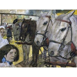 Artery8 Breitner Tram Horses On The Dam Amsterdam Painting Large Wall Art Poster Print Thick Paper 18X24 Inch Artery8 Breitner Tram Horses On The Dam Amsterdam Painting Large Wall Art Poster Print Thick Paper 18X24 Inch