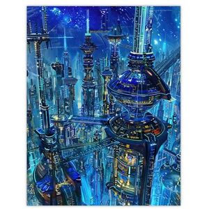 Artery8 Futuristic City Sci Fi Cityscape Conceptual Art Living Room Extra Large XL Wall Art Poster Print Artery8 Futuristic City Sci Fi Cityscape Conceptual Art Living Room Extra Large XL Wall Art Poster Print