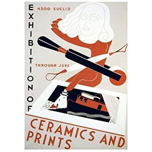 Wee Blue Coo Vintage Ad Exhibition Ceramic Cleveland Ohio USA Wall Art Print Wee Blue Coo Vintage Ad Exhibition Ceramic Cleveland Ohio USA Wall Art Print