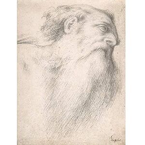 Artery8 Lotto Head Of A Bearded Man Drawing Unframed Wall Art Print Poster Home Decor Premium Artery8 Lotto Head Of A Bearded Man Drawing Unframed Wall Art Print Poster Home Decor Premium