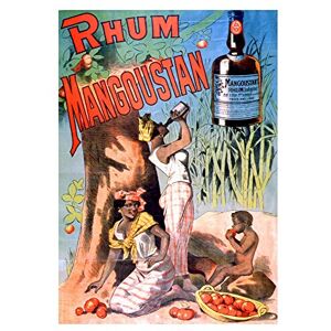 Wee Blue Coo Ad Mangoustan Rum Alcohol France Wall Art Print Wee Blue Coo Ad Mangoustan Rum Alcohol France Wall Art Print