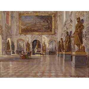 Wee Blue Coo Painting Interior Bruck Schleissheim Palace Main Hall Wall Art Print Wee Blue Coo Painting Interior Bruck Schleissheim Palace Main Hall Wall Art Print