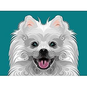Wee Blue Coo Dog Illustration Spitz Swirls Unframed Art Print Poster Wall Decor 12x16 inch Wee Blue Coo Dog Illustration Spitz Swirls Unframed Art Print Poster Wall Decor 12x16 inch