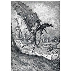 Wee Blue Coo Painting Dore Adventure Windmills Old Master Wall Art Print Wee Blue Coo Painting Dore Adventure Windmills Old Master Wall Art Print