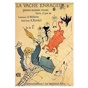Wee Blue Coo Painting Toulouse-lautrec La Vache Enragee Wall Art Print Wee Blue Coo Painting Toulouse-lautrec La Vache Enragee Wall Art Print