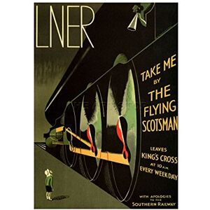 Wee Blue Coo Lner Railway Flying Scotsman UK Locomotive Ad Picture Wall Art Print Wee Blue Coo Lner Railway Flying Scotsman UK Locomotive Ad Picture Wall Art Print