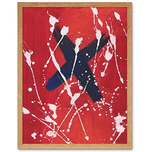 Artery8 Hendo Tanuki Abstract Red Painting Cross Paint Splat D Art Print Framed Poster Wall Decor 12x16 inch Artery8 Hendo Tanuki Abstract Red Painting Cross Paint Splat D Art Print Framed Poster Wall Decor 12x16 inch