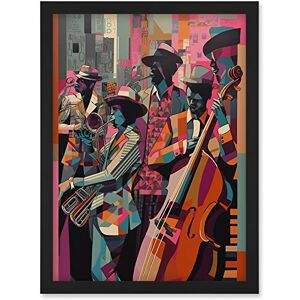 Artery8 New Orleans Jazz Festival Musicians Warming Up in the City Street Abstract Modern Painting Artwork Framed Wall Art Print A4 Artery8 New Orleans Jazz Festival Musicians Warming Up in the City Street Abstract Modern Painting Artwork Framed Wall Art Print A4