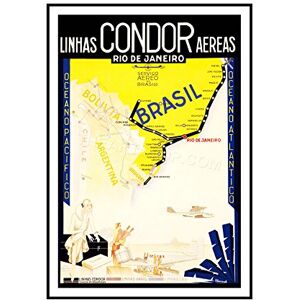 Wee Blue Coo Travel Condor Airline Rio De Janeiro Brazil Advertising Wall Art Print Wee Blue Coo Travel Condor Airline Rio De Janeiro Brazil Advertising Wall Art Print