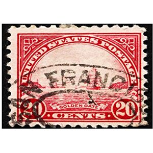 Wee Blue Coo Postage Stamp USA Vintage Golden Gate Wall Art Print Wee Blue Coo Postage Stamp USA Vintage Golden Gate Wall Art Print
