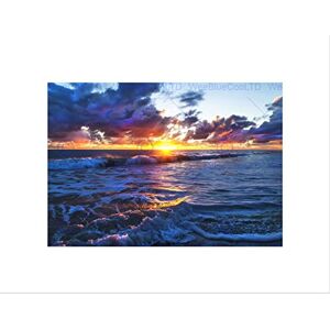 Wee Blue Coo PHOTO SEASCAPE SUNSET OCEAN WAVES BEACH CLOUDS SUN BRIGHT SHORE PRINT B12X8478 Wee Blue Coo PHOTO SEASCAPE SUNSET OCEAN WAVES BEACH CLOUDS SUN BRIGHT SHORE PRINT B12X8478