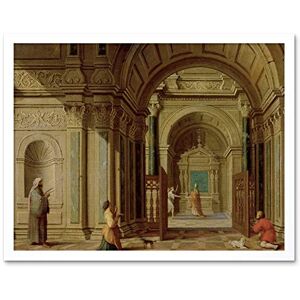 Artery8 De Giselaer Archangel Gabriel Appearing Zacharias Art Print Framed Poster Wall Decor 12x16 inch Artery8 De Giselaer Archangel Gabriel Appearing Zacharias Art Print Framed Poster Wall Decor 12x16 inch