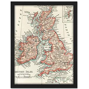 Artery8 Map Rand McNally 1900 British Isles Ireland UK Chart Artwork Framed Wall Art Print 18X24 Inch Artery8 Map Rand McNally 1900 British Isles Ireland UK Chart Artwork Framed Wall Art Print 18X24 Inch