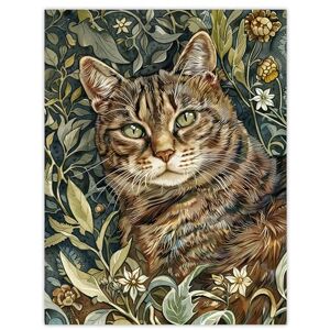 Artery8 Cat Lover Moggie Pet Hiding in Wildflower Field Living Room Large Wall Art Poster Print Thick Paper 18X24 Inch Artery8 Cat Lover Moggie Pet Hiding in Wildflower Field Living Room Large Wall Art Poster Print Thick Paper 18X24 Inch