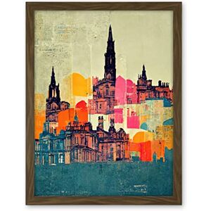 Wee Blue Coo Boho Abstract Multi Coloured Cityscape Skyline Painting Folk Art Artwork Framed Wall Art Print 18X24 Inch Wee Blue Coo Boho Abstract Multi Coloured Cityscape Skyline Painting Folk Art Artwork Framed Wall Art Print 18X24 Inch