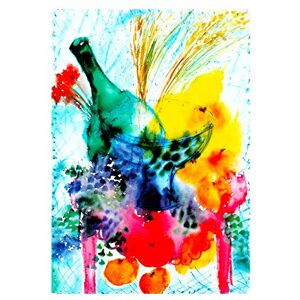 Wee Blue Coo Painting Still Life Fruit Bowl Bottle Impression Surreal Wall Art Print Wee Blue Coo Painting Still Life Fruit Bowl Bottle Impression Surreal Wall Art Print
