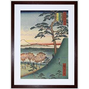 Wee Blue Coo Original Fuji Meguro Views of Edo Hiroshige Woodblock Framed Wall Art Print Wee Blue Coo Original Fuji Meguro Views of Edo Hiroshige Woodblock Framed Wall Art Print
