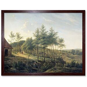 Artery8 Michaelis Hilly Landscape Trees Painting Art Print Framed Poster Wall Decor 12x16 inch Artery8 Michaelis Hilly Landscape Trees Painting Art Print Framed Poster Wall Decor 12x16 inch