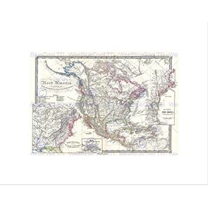 Wee Blue Coo 1855 Spruner Map America Discovery Conquest Colonization Wall Art Print Wee Blue Coo 1855 Spruner Map America Discovery Conquest Colonization Wall Art Print