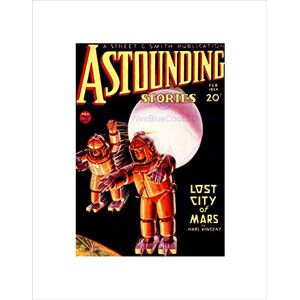 Wee Blue Coo Comics Astounding Stories Lost City Mars Space Suit Wall Art Print Wee Blue Coo Comics Astounding Stories Lost City Mars Space Suit Wall Art Print