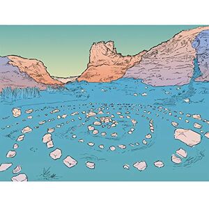 Wee Blue Coo Isle Of Skye Scotland Fairy Glen Stone Circle Illustration Large Art Print Poster Wall Decor 18x24 inch Wee Blue Coo Isle Of Skye Scotland Fairy Glen Stone Circle Illustration Large Art Print Poster Wall Decor 18x24 inch