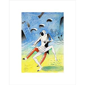 Wee Blue Coo PAINTINGS PORTRAIT JAZZ DANCE MAQUETTE DECO COLIN COOL FRAMED ART PRINT B12X7035 Wee Blue Coo PAINTINGS PORTRAIT JAZZ DANCE MAQUETTE DECO COLIN COOL FRAMED ART PRINT B12X7035