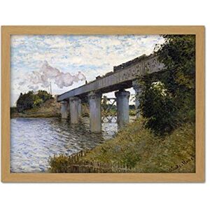 Fine Art Prints Claude Monet The Railroad Bridge In Argenteuil Large Framed Art Print Poster Wall Decor 18x24 Fine Art Prints Claude Monet The Railroad Bridge In Argenteuil Large Framed Art Print Poster Wall Decor 18x24