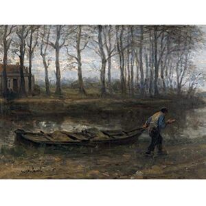 Artery8 Jozef Israels The Sand Bargeman River Painting Premium Wall Art Canvas Print 18X24 Inch Artery8 Jozef Israels The Sand Bargeman River Painting Premium Wall Art Canvas Print 18X24 Inch