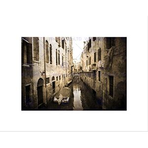 Wee Blue Coo VENETIAN CANAL GRUNGE SEPIA BLACK FRAME FRAMED ART PRINT PICTURE MOUNT B12X8793 Wee Blue Coo VENETIAN CANAL GRUNGE SEPIA BLACK FRAME FRAMED ART PRINT PICTURE MOUNT B12X8793