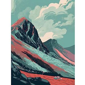 Artery8 Scottish Highlands Mountain Landscape Illustration Large Wall Art Poster Print Thick Paper 18X24 Inch Artery8 Scottish Highlands Mountain Landscape Illustration Large Wall Art Poster Print Thick Paper 18X24 Inch