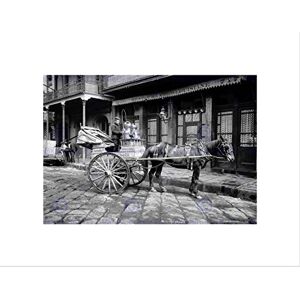 Wee Blue Coo A New Orleans Milk Cart Vintage History Old BW Wall Art Print Wee Blue Coo A New Orleans Milk Cart Vintage History Old BW Wall Art Print