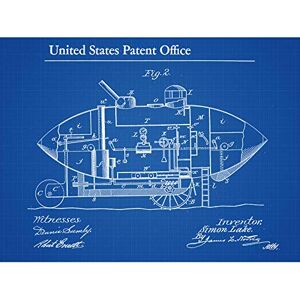 Artery8 Lake Submarine Vessel Interior 1897 Patent Plan Extra Large XL Wall Art Poster Print Artery8 Lake Submarine Vessel Interior 1897 Patent Plan Extra Large XL Wall Art Poster Print