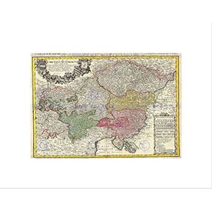 Wee Blue Coo Map Antique Homann Heirs Austria Bohemia Czech Republic Wall Art Print Wee Blue Coo Map Antique Homann Heirs Austria Bohemia Czech Republic Wall Art Print