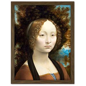 Fine Art Prints Da Vinci Ginevra De Benci Portrait Painting Large Framed Art Print Poster Wall Decor 18x24 in Fine Art Prints Da Vinci Ginevra De Benci Portrait Painting Large Framed Art Print Poster Wall Decor 18x24 in