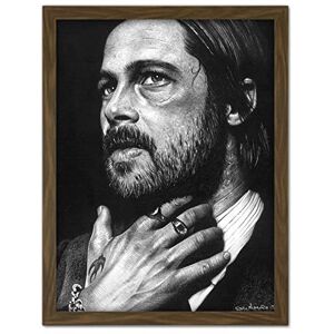 Wee Blue Coo Snatch Mickey Brad Pitt Wayne Maguire Artwork Framed Wall Art Print 18X24 Inch Wee Blue Coo Snatch Mickey Brad Pitt Wayne Maguire Artwork Framed Wall Art Print 18X24 Inch