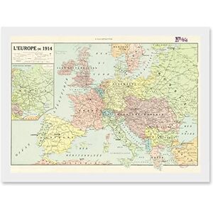 Artery8 Peltier 1914 Political Map Europe French Artwork Framed Wall Art Print A4 Artery8 Peltier 1914 Political Map Europe French Artwork Framed Wall Art Print A4