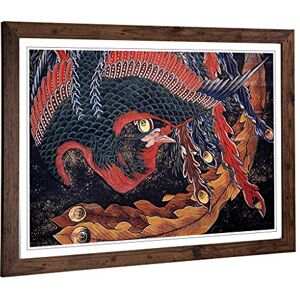 Big Box Art Framed Print of Hokusai Phoenix Katsushika HokusaiJapanese Oriental Design Wall Art Picture Home Decor for Living Room, Bedroom, Office, Walnut, A2 / 24.5x18 Inch / 62x45cm Big Box Art Framed Print of Hokusai Phoenix Katsushika HokusaiJapanese Oriental Design Wall Art Picture Home Decor for Living Room, Bedroom, Office, Walnut, A2 / 24.5x18 Inch / 62x45cm