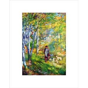 Wee Blue Coo Renoir Young Man In Forest Fontainebleau Old Art Wall Art Print Wee Blue Coo Renoir Young Man In Forest Fontainebleau Old Art Wall Art Print