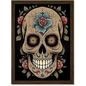 Artery8 Old School USA Tattoo Ink Body Art Day Dead Skull Rockabilly Americana 50s Artwork Framed A3 Wall Art Print Artery8 Old School USA Tattoo Ink Body Art Day Dead Skull Rockabilly Americana 50s Artwork Framed A3 Wall Art Print